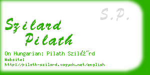 szilard pilath business card